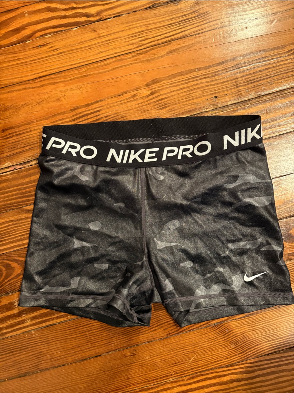 Black & Gray Camo Nike Pro Shorts